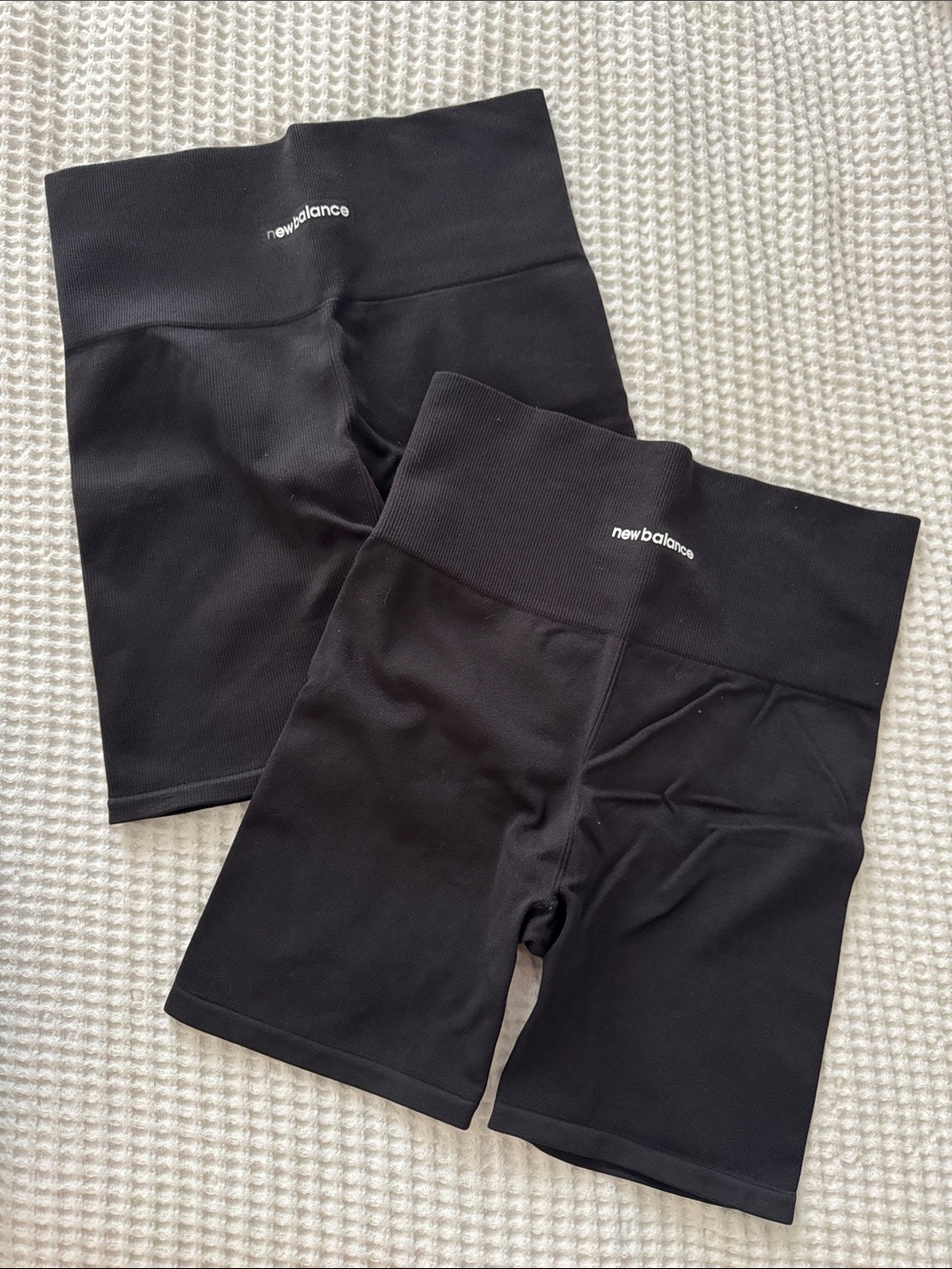 New Balance Women's Black High-Rise Bike Shorts Duo